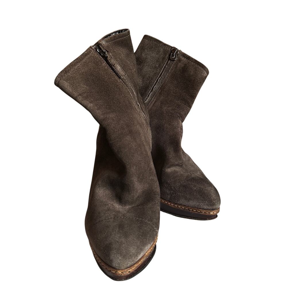 Prada Brown Suede Ankle Boot